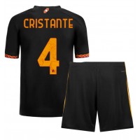 Dětský fotbalový dres AS Roma Bryan Cristante #4 2023-24 Třetí Krátký Rukáv (+ trenýrky)